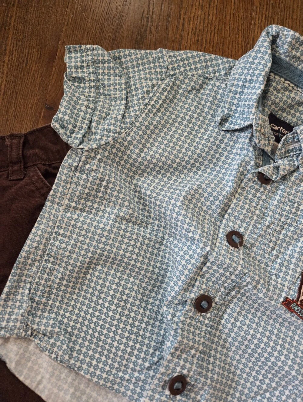 Boys 6/9M Blue/Brown Outfit